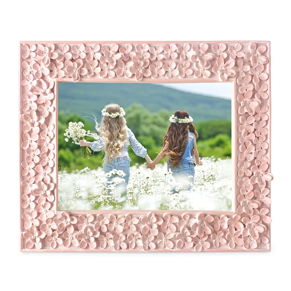 Amazon.com - Isaac Jacobs 5x7 Pink Flower Textured Hand-Crafted